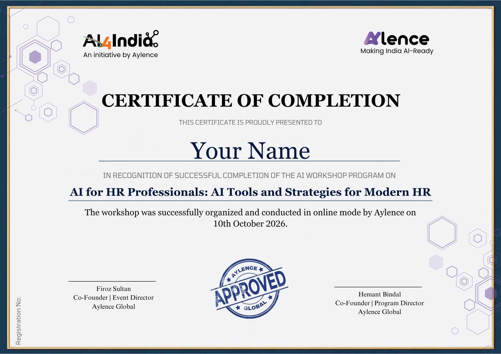 Aylence Certificate of Completion